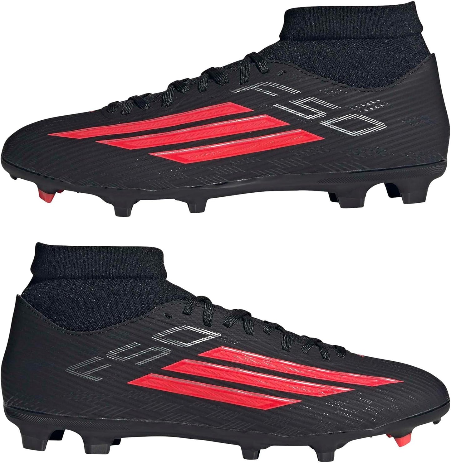 Adidas Mens F50 League Mid Cut Firm Groundmulti Ground Soccer Cleats - Black, Red