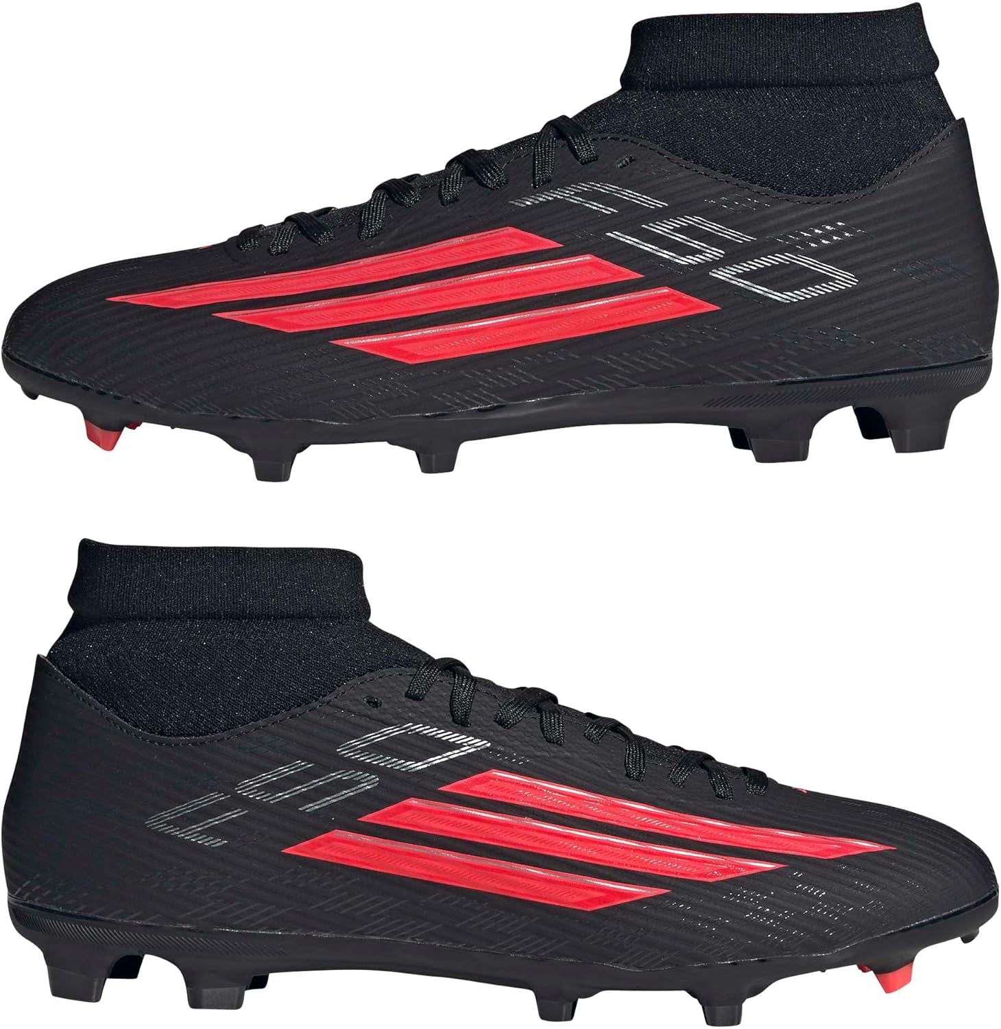 Adidas Mens F50 League Mid Cut Firm Groundmulti Ground Soccer Cleats - Black, Red
