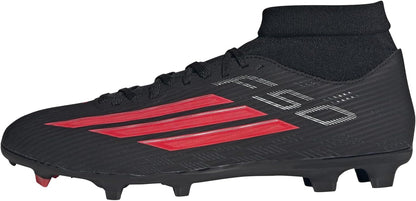 Adidas Mens F50 League Mid Cut Firm Groundmulti Ground Soccer Cleats - Black, Red