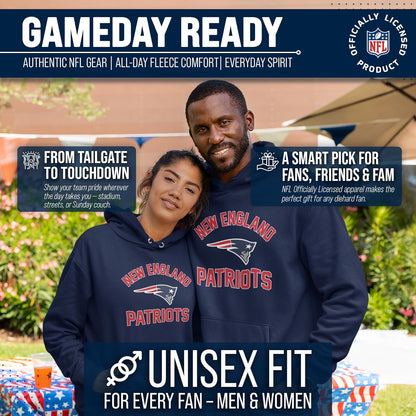 NFL Gameday Hoodie - Officially Licensed Football Hooded Sweatshirt - Cotton Blend Fleece - Men Women Adult